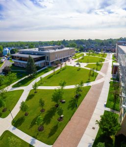 Aerial view of Saffrin Public Square